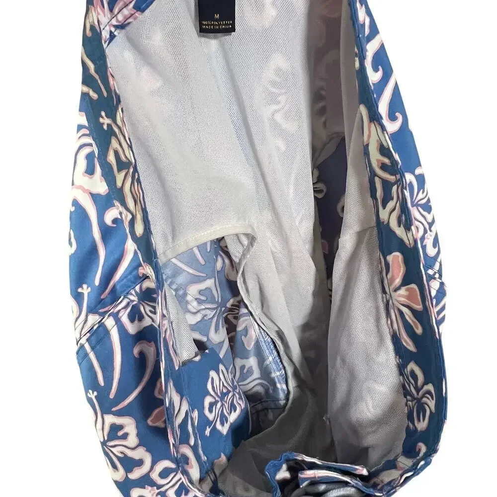 Brooks Brothers Hawaiian Swim Trunks Size Medium 6.5” Inseam Floral Blue Pink